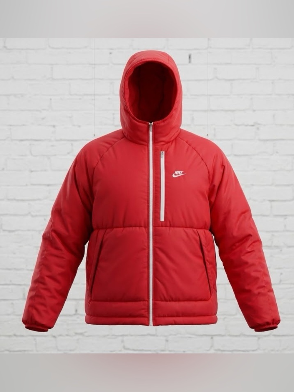 Nike Sportswear Therma-FIT Legacy Jacket Gym Red Mens XXL Windbreaker Coat EUC